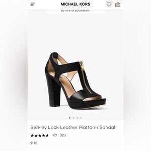 Michael Kors.. Berkeley Lock Leather Platform Sandal